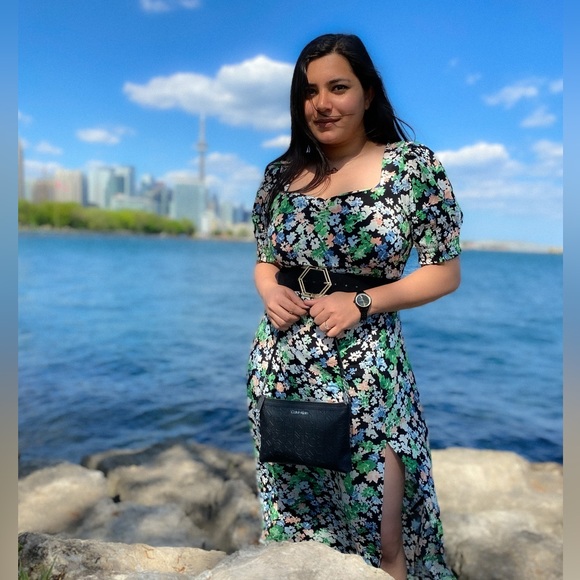 Summer slit dress, multi colour, floral. - Picture 5 of 5